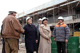 Obras de reconstrucción en escuela